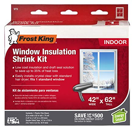 Frost King V73H Shrink Film Window KIT, Clear, Transparent, 1 Pack
