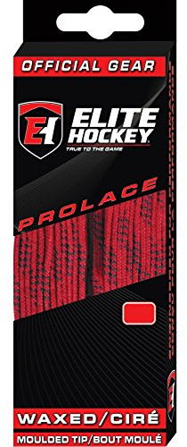 Elite Hockey Prolace Waxed Hockey Skate Laces (Red, 84)