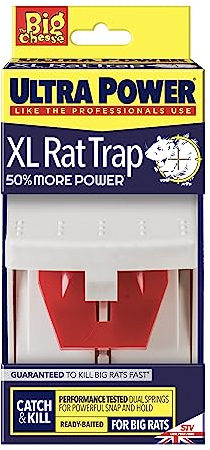 The Big Cheese Ultra Power Ready-Baited XL Rat Trap, Kills Rats, Ready-To-Use, Easy Disposal, Plastic, Indoor or Outdoor Use