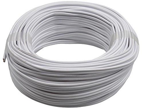 Zwillingsleitung XYFAZ-H 2x0,75mm2, 25m-Ring, weiß