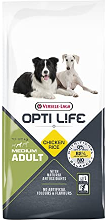 VERSELE-LAGA - Opti Life Adult Medium - Trockenfutter für Hunde - Mittelgroße Rassen - 12,5kg