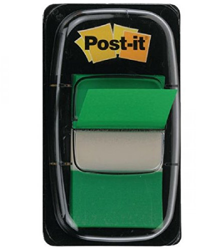 Post-it Index Flags 50 per Pack 25mm Green Ref 680-3 [Pack 12] (680-3)