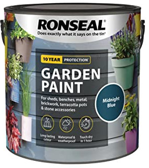 Ronseal RSLGPMB25L GPMB25L Garden Paint Midnight Blue 2.5 Litre
