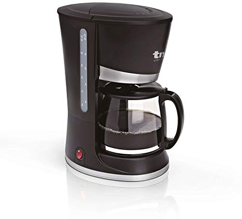 TM Electron TMPCF006 cafetera eléctrica de goteo, 800W de potencia, jarra de 1,2L para 10 tazas y filtro extraíble