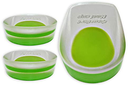 2 Pack - KidSole Shock Absorbing Lightweight Gel Heel Cups For Kid's With Sensitive Heels, Heel Spurs, Plantar Fasciitis, or Ankle Pain (Green Kids Size 2-6)