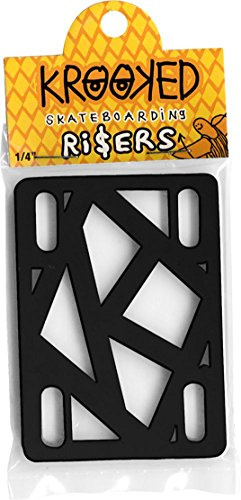 Krooked Black Skateboard Riser Pads - 1/4