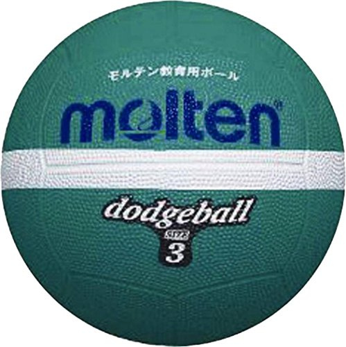 Molten Ld3g Dodgeball Official Size 3 Rubber Dodge Ball Green