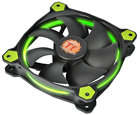 Thermaltake - Riing 12 - Ventilateur PC (12V - 24.6 dB - diam: 12cm - 1500 RPM) Vert
