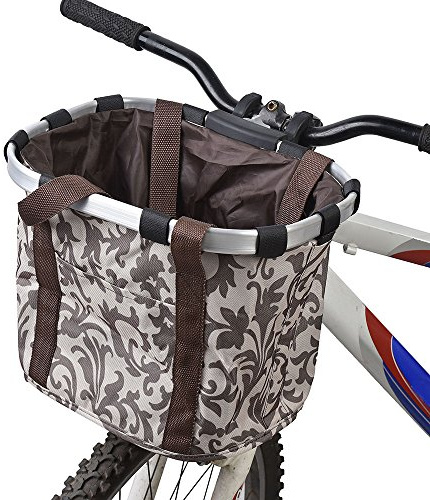 Docooler Cestino Anteriore Bici Staccabile Animale Domestico Vettore Lega di Alluminio,Sacchetto,può Prendere 10 kg di Peso