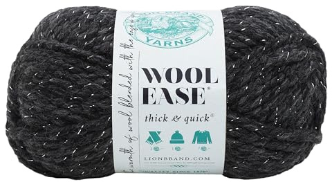 Lion Brand Yarn Wool-Ease Thick & Quick Yarn, Soft and Bulky Yarn for Knitting, Crocheting, and Crafting, 1 Skein, Constellation