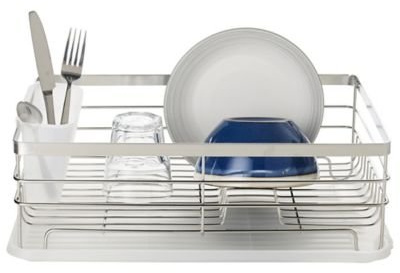 lakeland Contemporary, Modern Stainless Steel Dishrack With Detachable Tray, 44 x 32cm