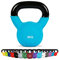 MSPORTS Kettlebell Neopren 2 – 30 kg inkl. Übungsposter (8 Kg - Blau) Kugelhantel