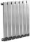 600mm (w) x 600mm (h) Luna Chrome Radiator Horizontal Flat Panel (8 Sections)