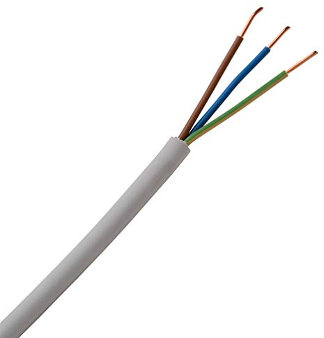 Kopp 150805849 Mantel-Leitung NYM-J, 3 x 1.5 mm², 5 m, grau