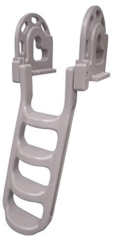 Dock Edge Dock Ladder, 4 - Step, Flip Up, Stand Off - Grey