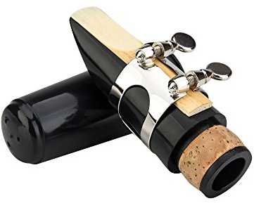 Glory Clarinet Mouthpiece Kit with Ligature,one reed and Plastic Cap,Black