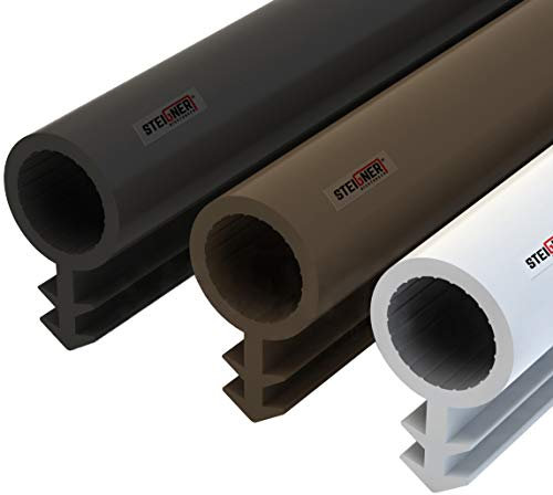 STEIGNER Burlete para Puerta y Ventana STD03 15m 8mm Marrón Junta de goma Perfil de estanqueidad para ventanas y puertas de PVC, Madera, Aluminio
