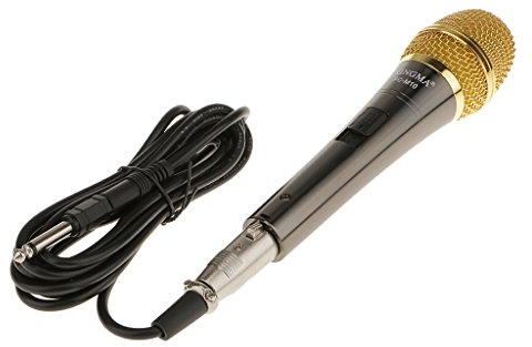 Générique Microphone à Condensateur Filaire Professionnel PC-M10 Studio Micro Câblé Vocal -Noir Or