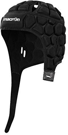 Macron Helmet Rugby - Casco Rugby Omologato World Rugby - Protezione Testa Scrum Cap Professionale per Adulti e Ragazzi - Regolabile, Traspirante e Ultra-Leggero (XL-XXL)