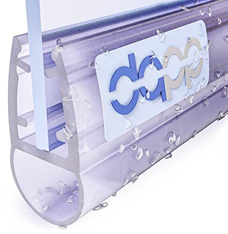Duschdichtung 60cm – Dichtung für 3,5mm – 5mm Glastür Stärke – UK06 – Wasserablaufprofil Wasserabweisprofil – Duschabdichtung Duschwand – Ersatzteile für Duschkabine – Transparent