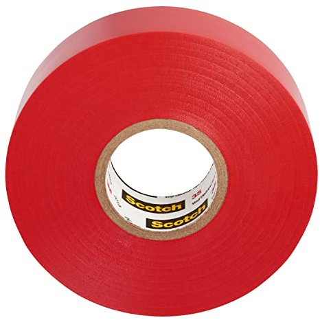 3M 80611211568 35 Scotch Elektro Isolierband, Vinyl, 19 mm x 20 m, Rot