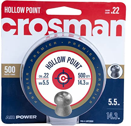 Crosman Premier LHP22 .22-Caliber Hollow Point Pellets (500-Count)