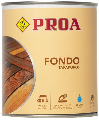 Barniz proa tapaporos al agua. Transparente. 750 ML.