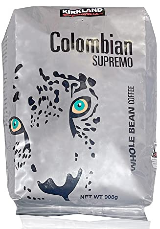 KIRKLAND SIGNATURE Colombian Supermo Whole Bean Medium Roast Coffee, 908 g
