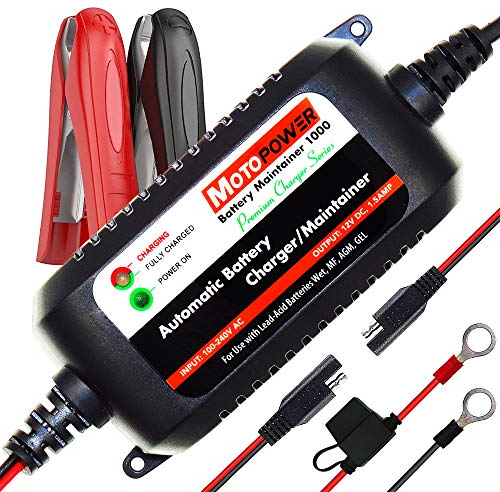 MOTOPOWER MP00206A 12V 1.5Amp Automatisches Ladegerät/Wartung für Autos, Motorräder, Geländefahrzeuge, Wohnmobile, Powersports, Boote und mehr
