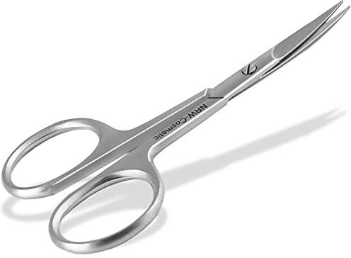 Ciseaux à ongles ergonomiques en acier inoxydable - Grands trous pour les doigts - Ciseaux pour le soin des ongles des mains et des pieds 9,5 cm