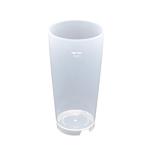 Gebr. Kohlmeier GmbH 25 Stück 0,4L Mehrwegbecher 450 Stück 0,4L Mehrwegbecher Willybecher PP transparent [Made in Germany]