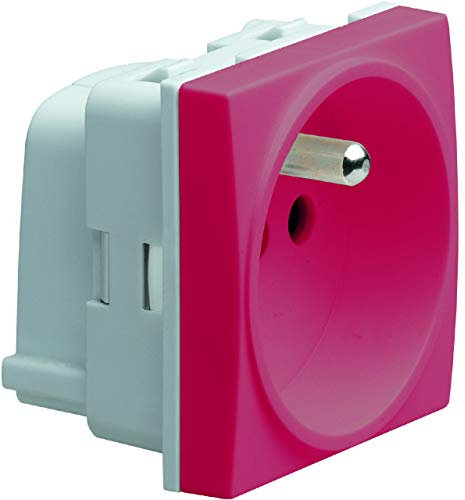 prise de courant 2p+t 16a à détrompage à vis hager systo rouge