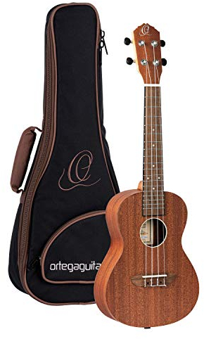 Ortega Guitars Konzert Ukulele Akustisch – Timber Series – Inklusive Gigbag – Sapele, Natur (RFU11S)