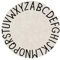 Lorena Canals ABC Vintage-Teppich, rund, waschbar, Baumwolle 150 x 150 x 30 cm Schwarz