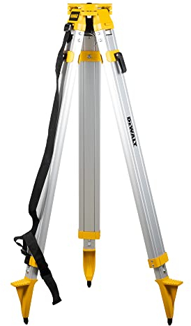 DeWalt DE0736-XJ Trépied Laser Aluminium, Argent/Noir/Jaune, 5/8