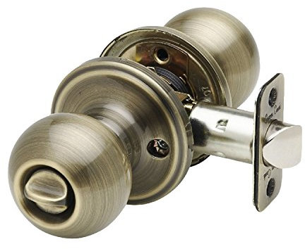 Copper Creek 1 Pack Antique Brass Ball Door Knobs - Privacy - BK2030AB