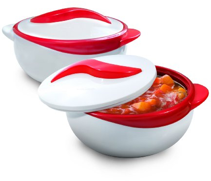 Pinnacle Casseruola isolata con coperchio da 1,5 qt. Scaldavivande per pentola calda, ottima ciotola termica per zuppa/insalata, contenitore per alimenti caldi in acciaio inox, miglior set regalo per