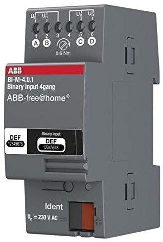 Abb Binärer Eingang, 4 Kanäle, Weiß