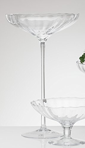 Glasschale Optic klar rund 50 cm Ø 30 cm von Sandra Rich