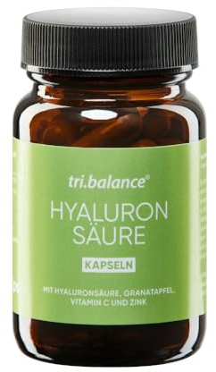 tri.balance Hyaluronsäure Kapseln 1 x 60 Stück - Für eine normale Kollagenbildung - Stärkung des Bindegewebes und mehr Elastizität der Haut