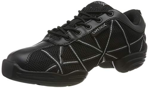 Capezio Web Dansneaker Dance Shoes, Professional Dance Shoe For Many Disciplines, Breathable Shoes For Dance Performances & Practice, Comfortable Dance Trainers For Women - Reflective Silver,Size 7.5