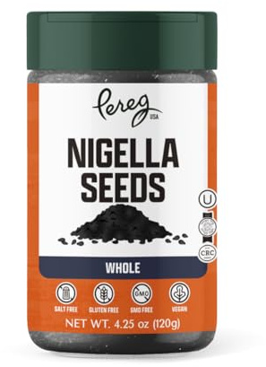 Pereg Nigella Black Cumin Seeds (4.5 Oz) - Ideal for Seasoning Vegetables & Eggs - Non-GMO & All Natural – Non-Irradiated