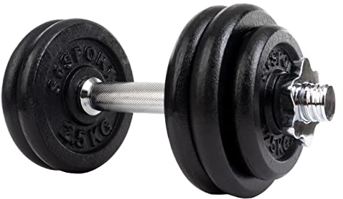 ScSPORTS® Hantelset - 15 kg, Verstellbar, Kurzhantelstange, Hantelscheiben 30/31 mm, Gusseisen - Hantel, Kurzhanteln, Hanteln Set, Kurzhantel, Gewichte, Kurzhantelset, Home Gym