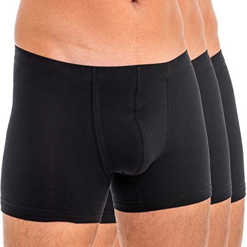 HERMKO 3901 3-pack boxershorts för män av 100 % ekologisk bomull
