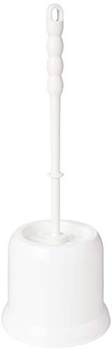 Addis Toilet Brush Round with Open Holder, Plastic, White, 1,202267