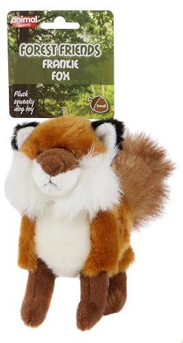 Animal Instincts Forest Friends Squeaky Plush Dog Toy Soft Comfort Puppy Toy Frankie Fox - Small