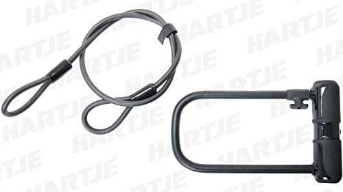 CONTEC Unisex – Erwachsene PowerLoc Bügelschloss, schwarz, 115cm