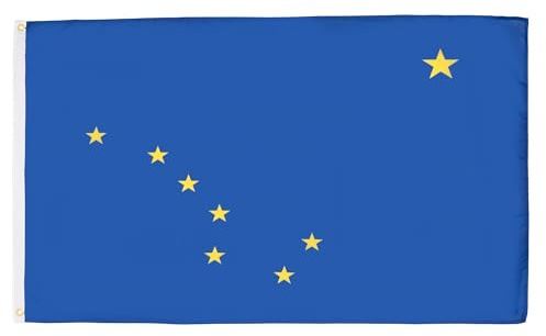 AZ FLAG Bandiera Alaska 150 x 90 cm - Bandiera Stato Americano – Usa - Stati Uniti 90 x 150 cm