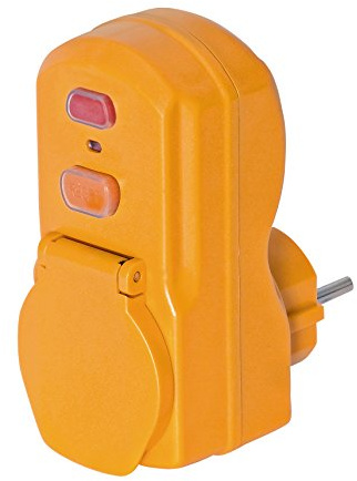 Brennenstuhl 1290631 adapter skyddskontakt 30 mA 1P + N + T 16 A 230 V IP54