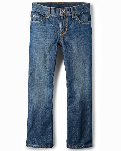 The Children's Place Boys Basic Bootcut Jeans,Dk Juptier Single,12
